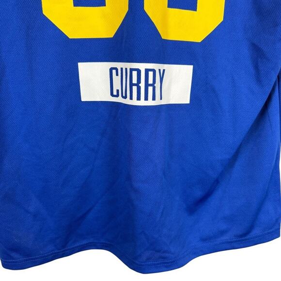 NBA Golden State Warriors Stephen Steph Curry 30 Jersey Blue Mens sz Large - Picture 11 of 15